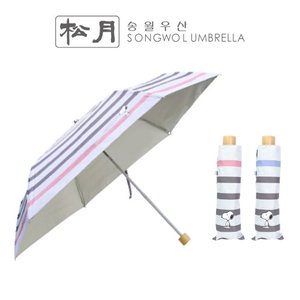스누피 3단 스트라이프 양우산